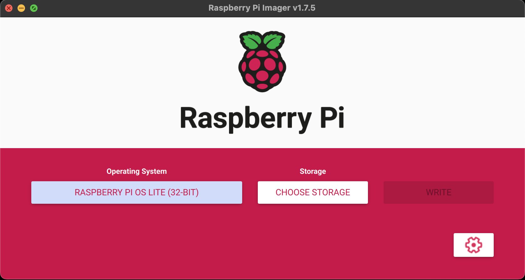 Pi Imager Screenshot of PiImager
